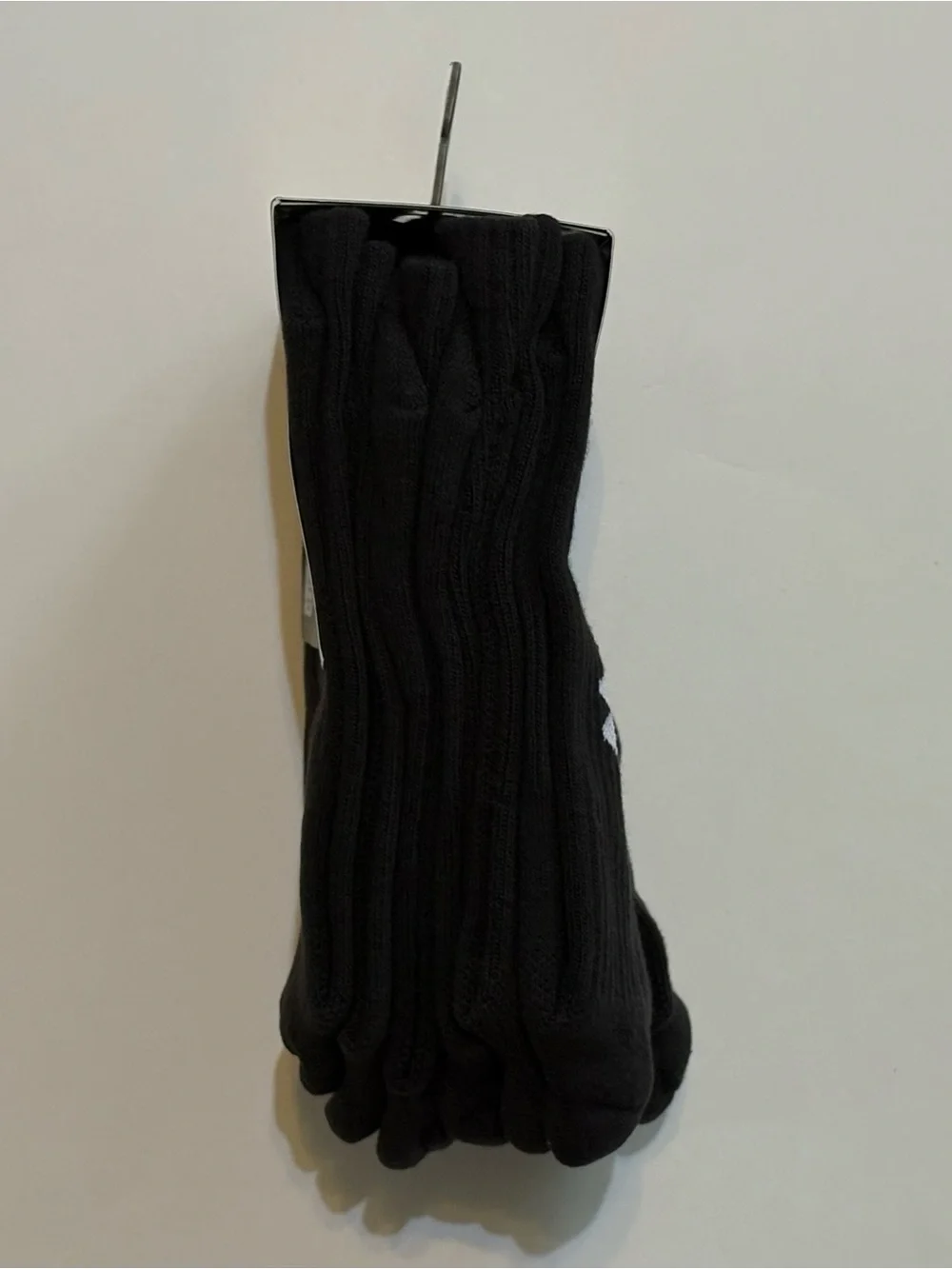 Under Armour Black Athletic Crew Socks with White Logo - 12 pairs Pack